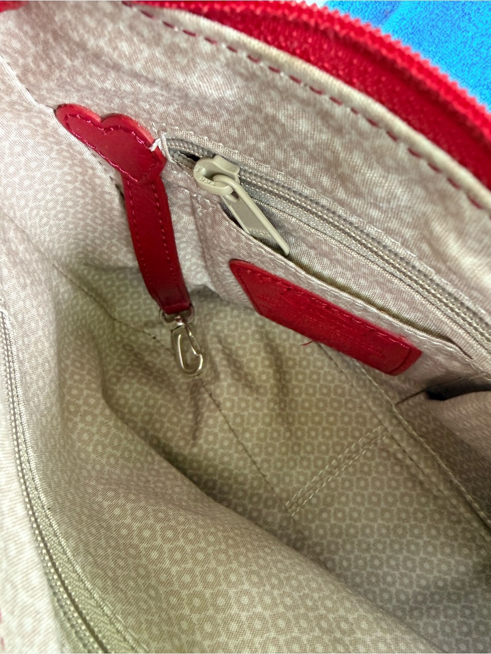 Brighton Red Leather Shoulder Bag with Braided Strap - Picture 4 of 7